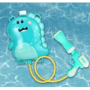 Jsbaby Backpack Water Blaster Outdoor Toys Pull Out Interactive Game Summer Beach Educational Toys for Kids(Green)